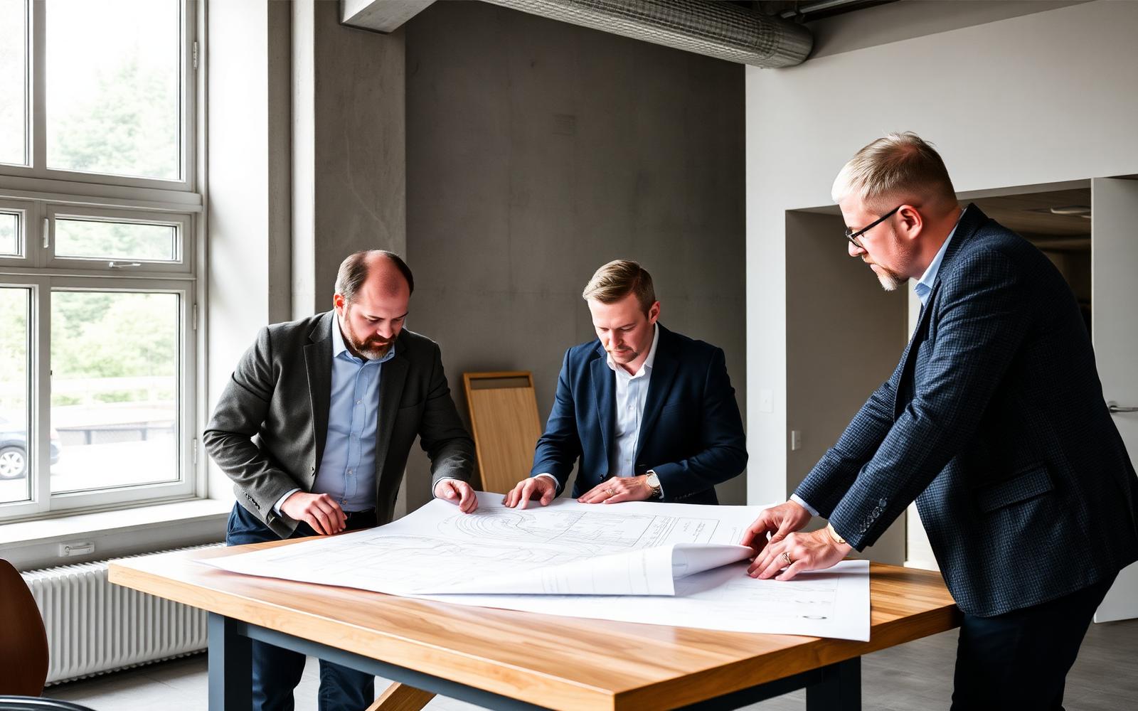 Team ABF Immobilien bei der Planung